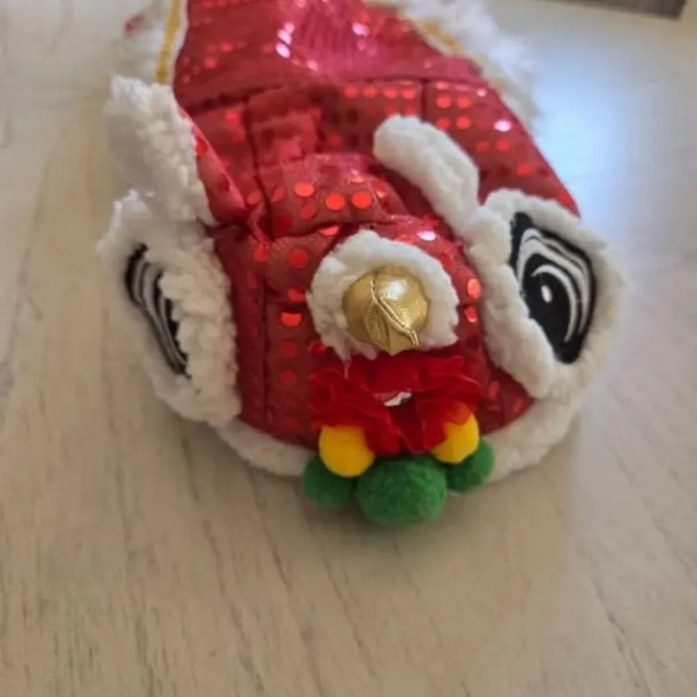 Leifide Lion Dance Chinese New Year Dog Costume with Sequins